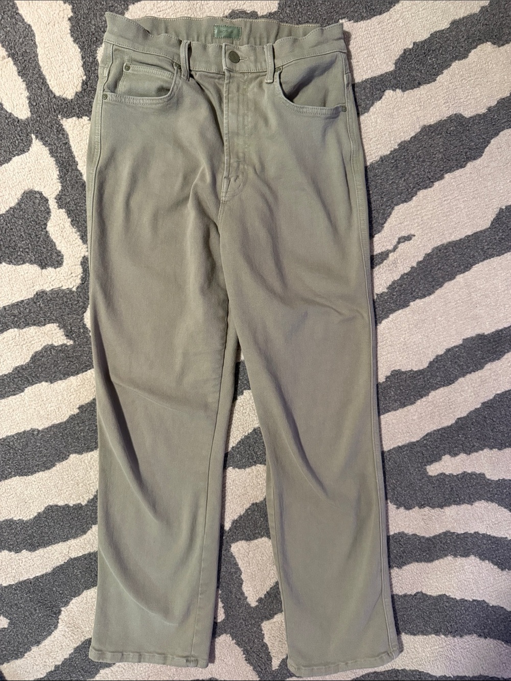 MOTHER Straight-Leg Chinos in Olive